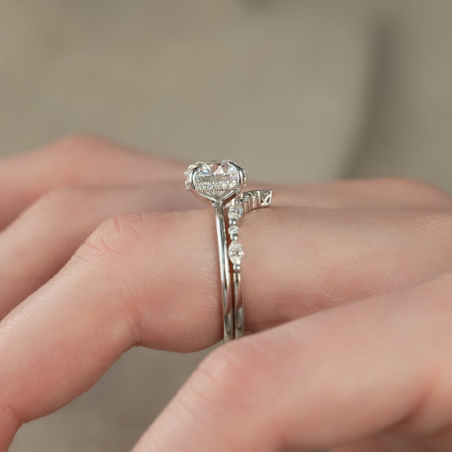 Hidden Halo Engagement Ring Featuring 2.50 CT Round Moissanite 5
