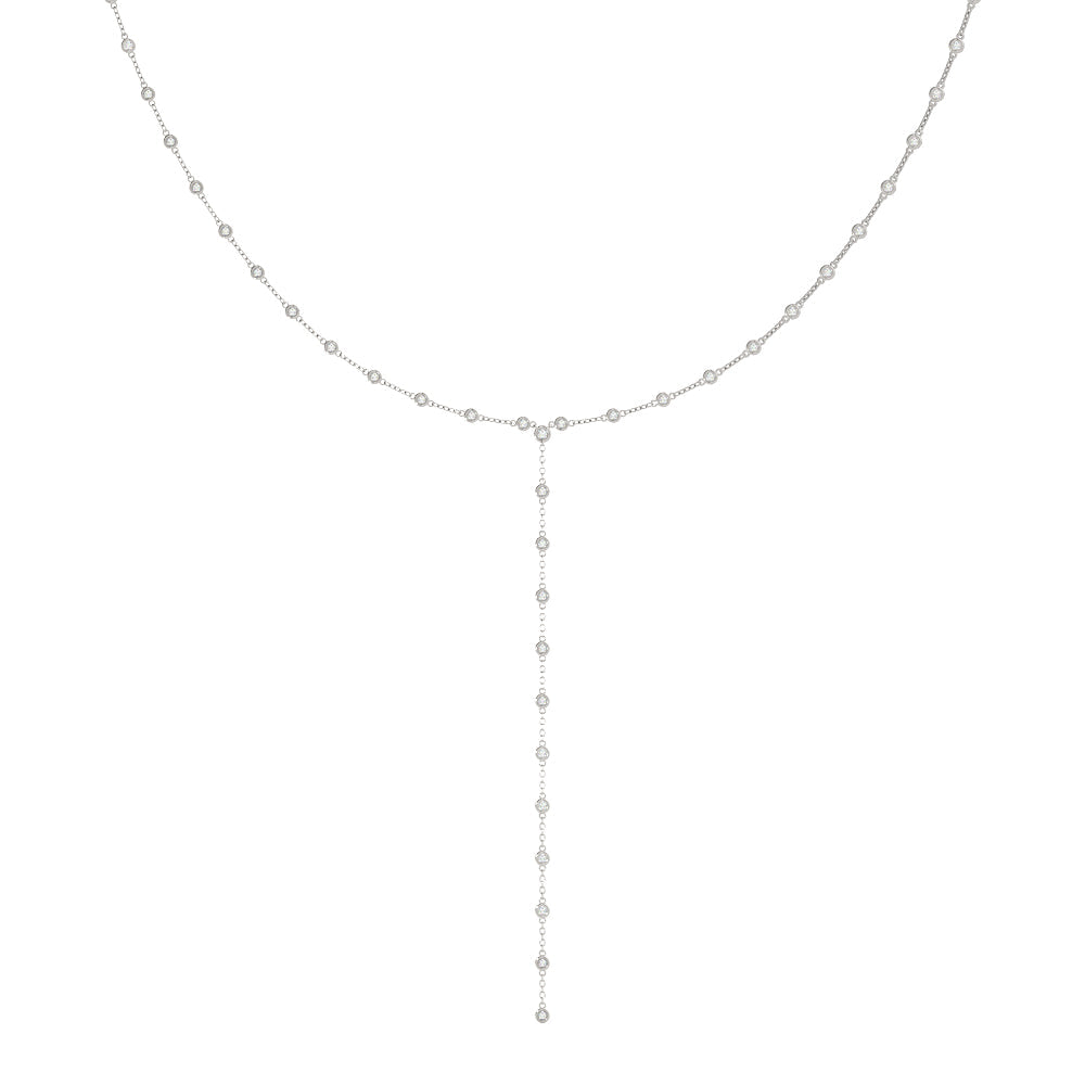 0.20 Carats Round Shape Moissanite Diamond Drop Necklace 6
