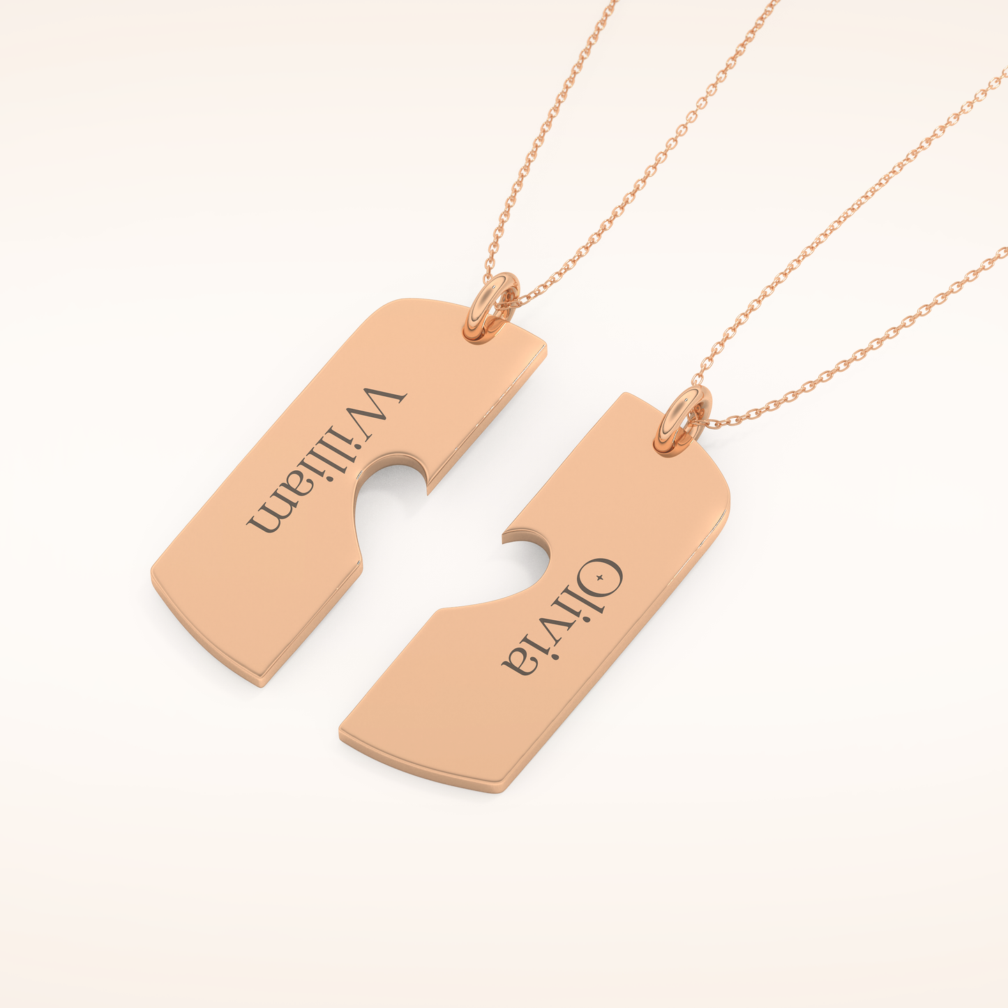 Custom Engraved Split Heart Pendant Necklace – Crafted with Meaning 20