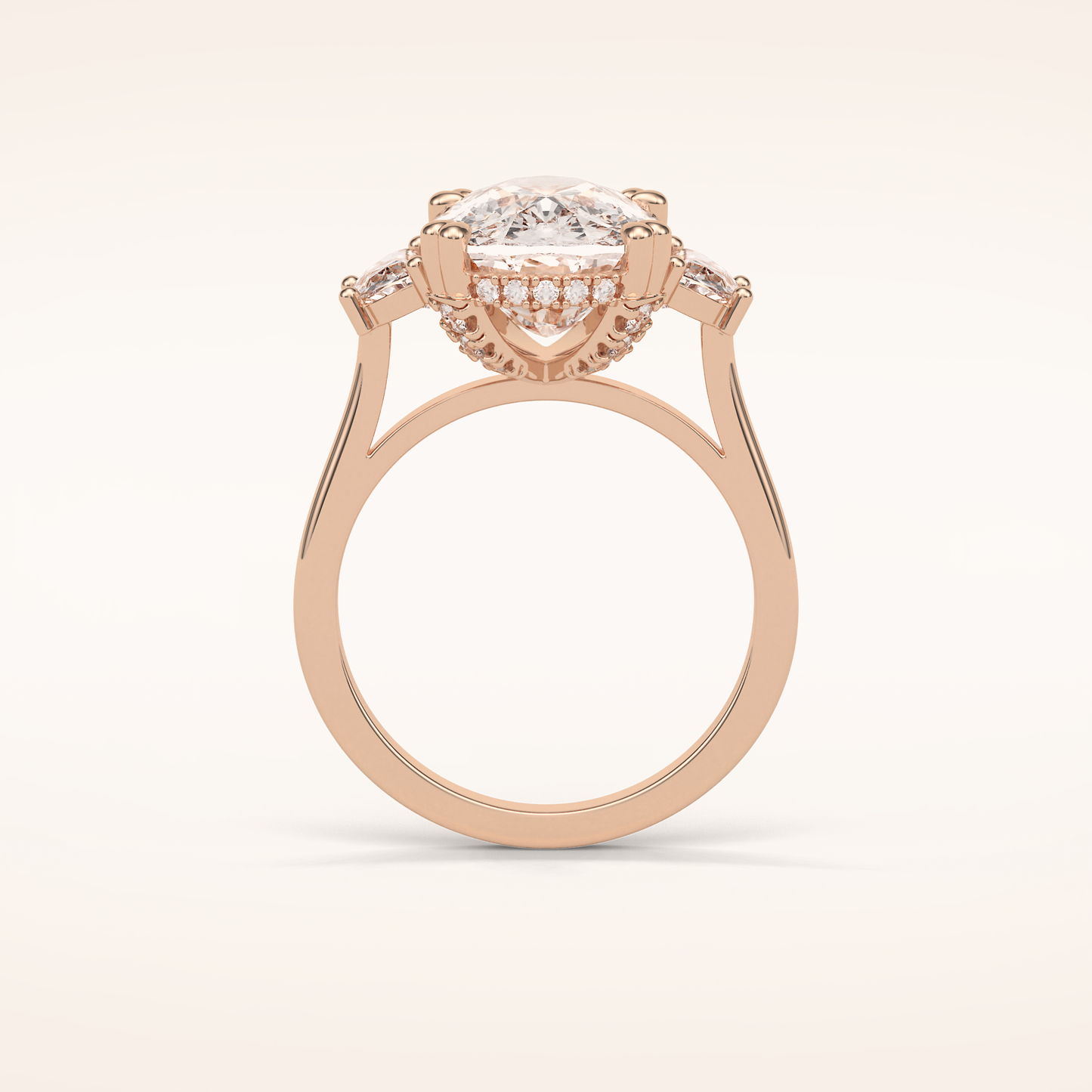 6.3 CT Cushion Shaped Cluster Moissanite Engagement Ring