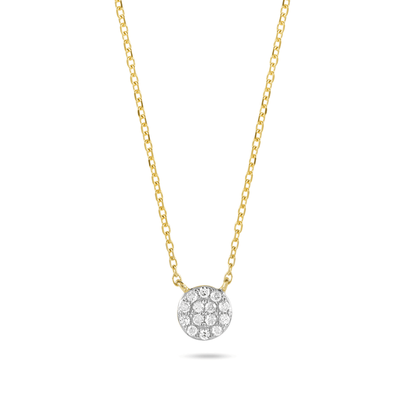 0.10 Carats Round Shape Moissanite Halo Necklace 7