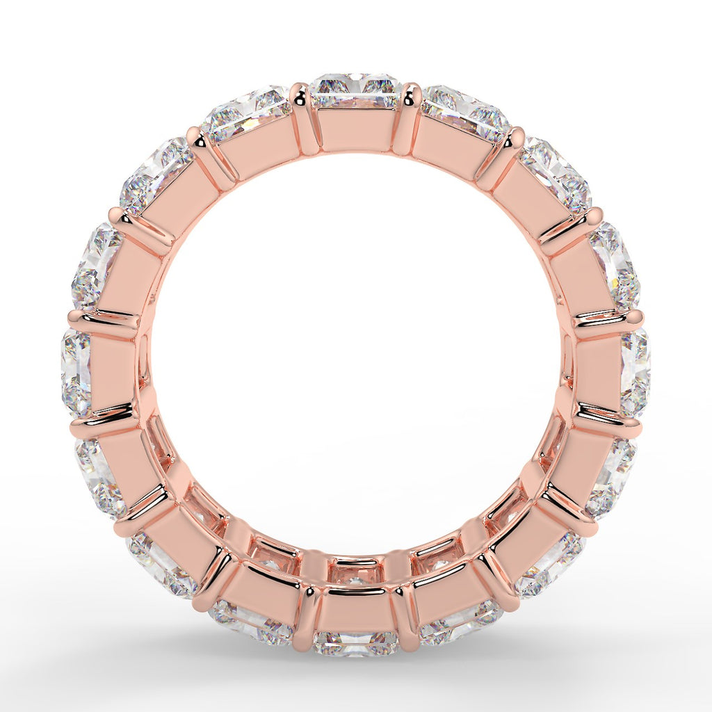 Shared Prong Setting Wedding Band Featuring 1.70 TCW Radiant Moissanite 9