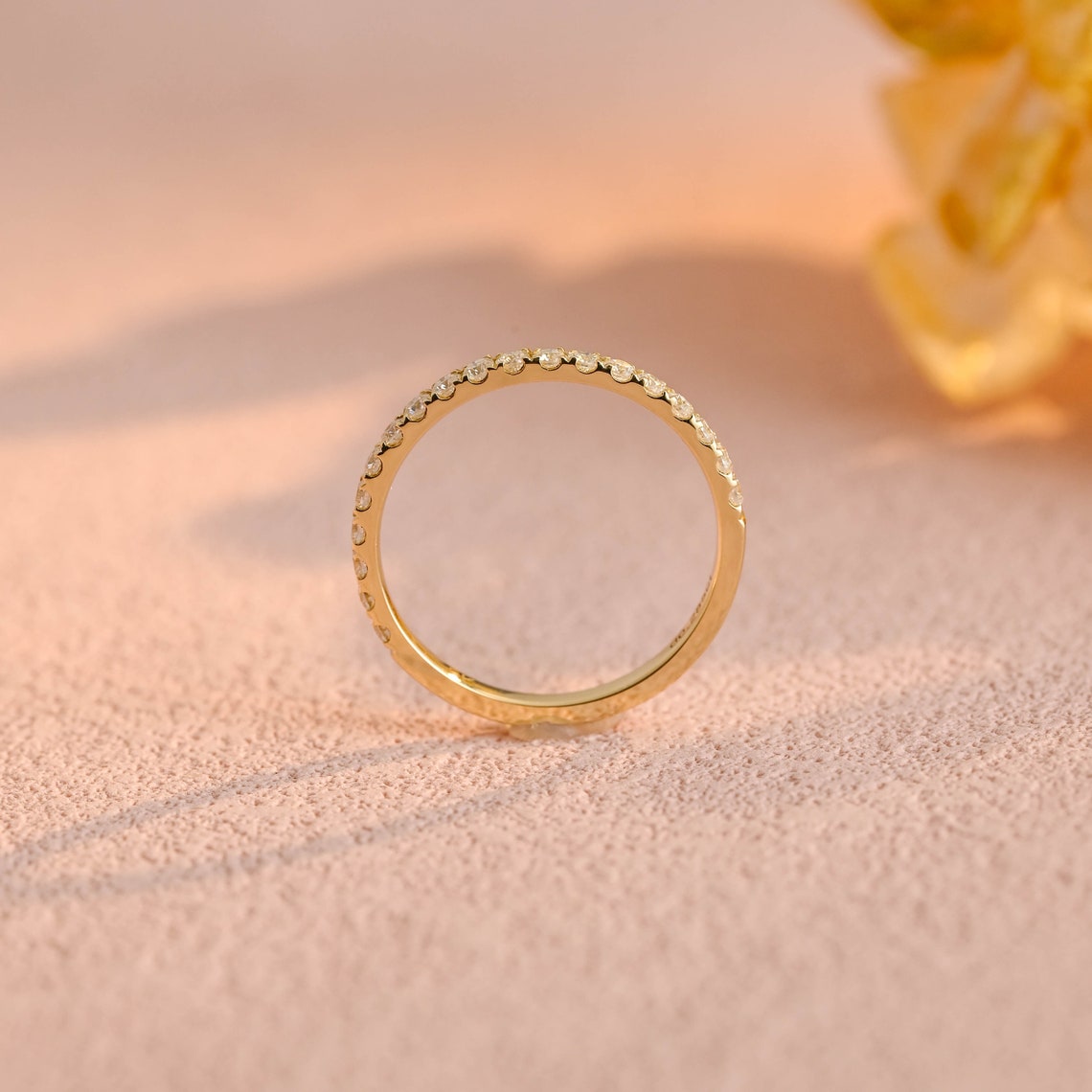 Half Eternity Wedding Band Featuring 0.25TCW Round Moissanite 10