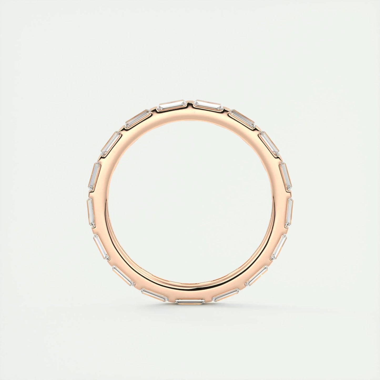 Eternity Wedding Band Featuring 1.02 TCW Baguette Moissanite 13