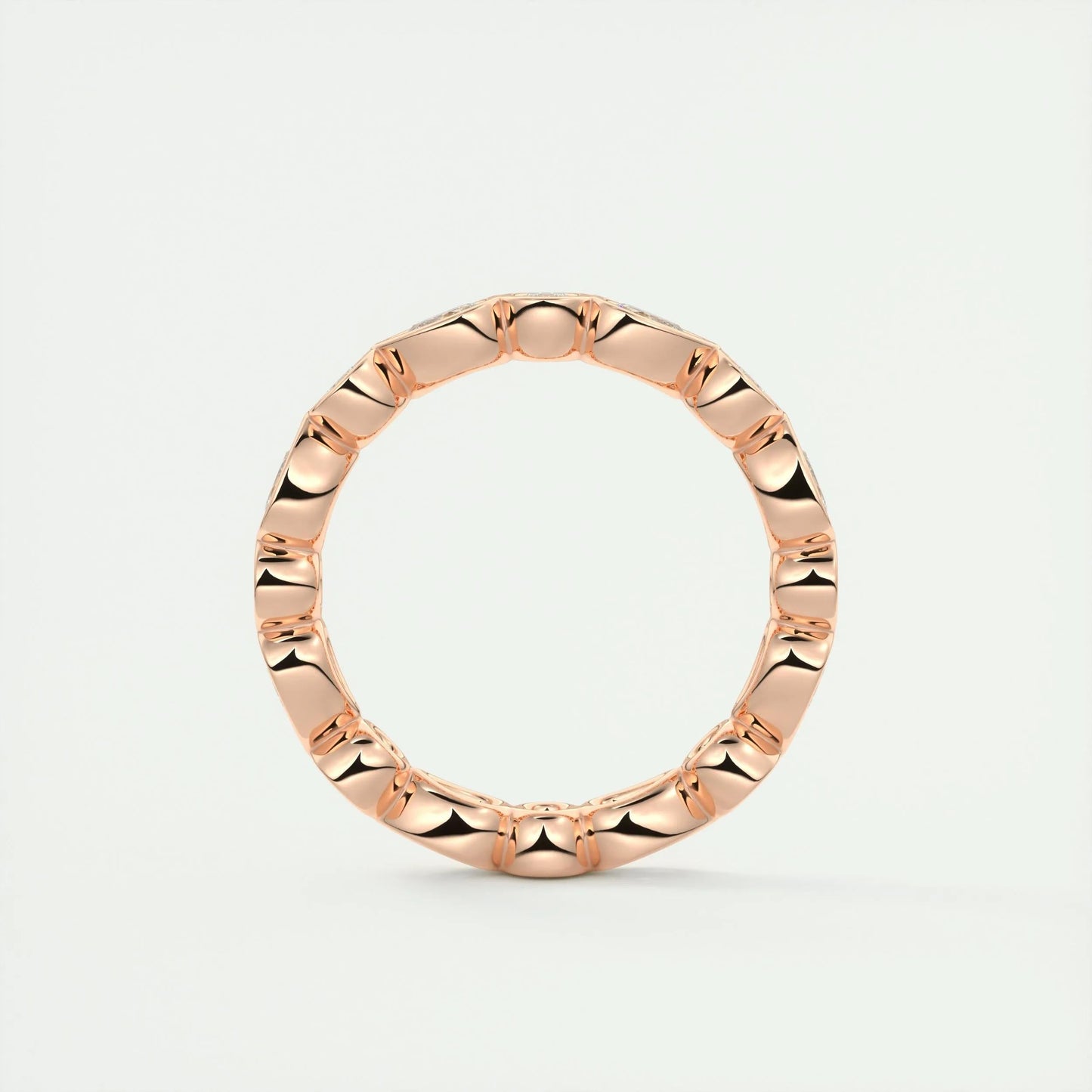 Eternity Wedding Band Featuring 1.28 TCW Pear & Round Moissanite 15