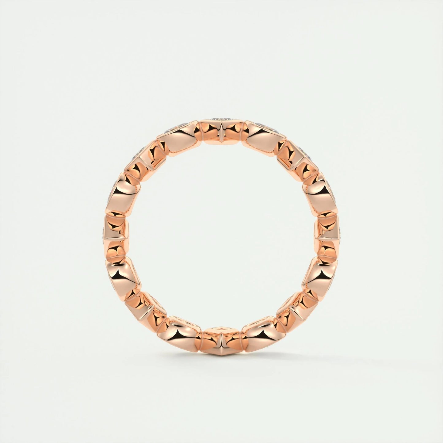 Eternity Wedding Band Featuring 0.72 TCW Oval & Princess Moissanite 15