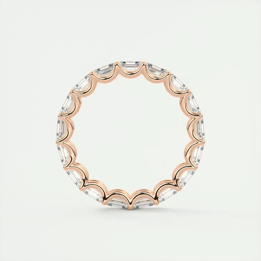 East West Eternity Wedding Band Featuring 2.55 TCW Emerald Moissanite 15