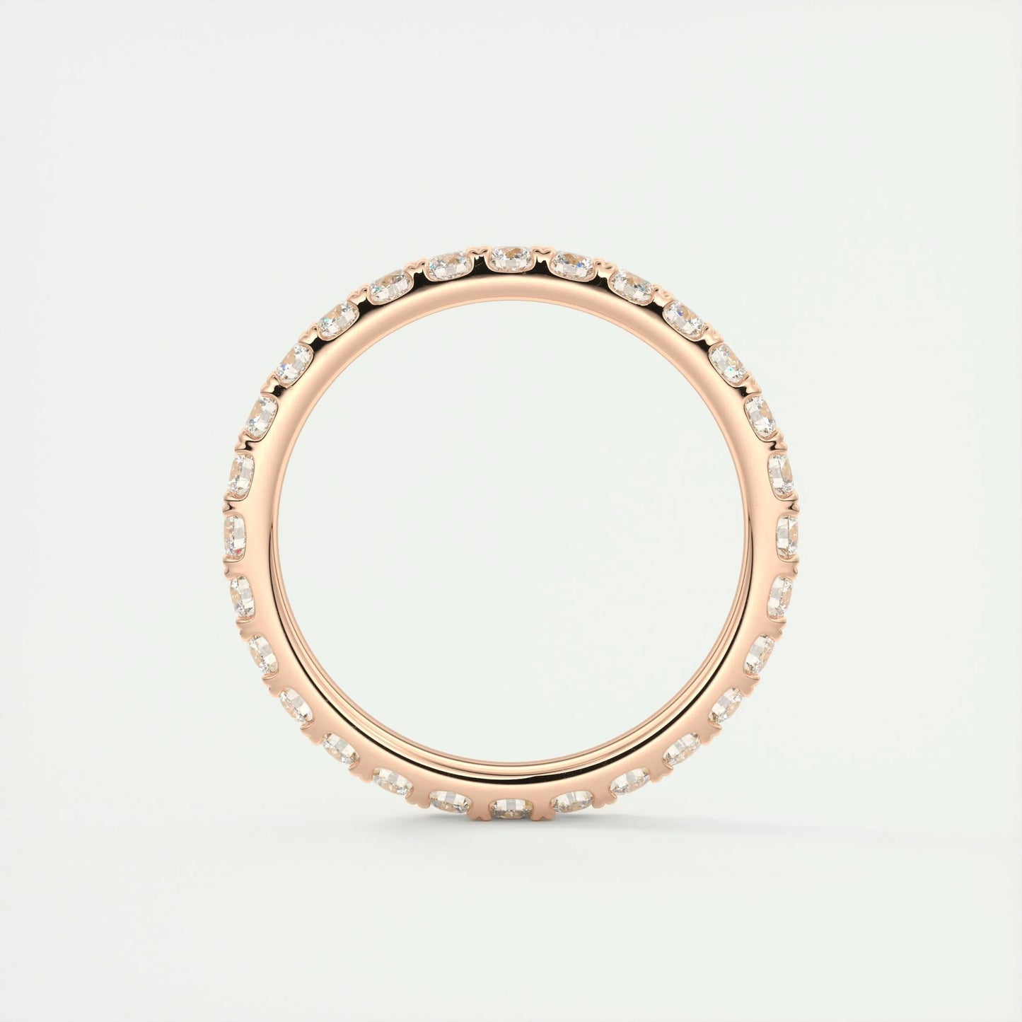 Full Eternity Wedding Band Featuring 0.84 TCW Round Moissanite 15