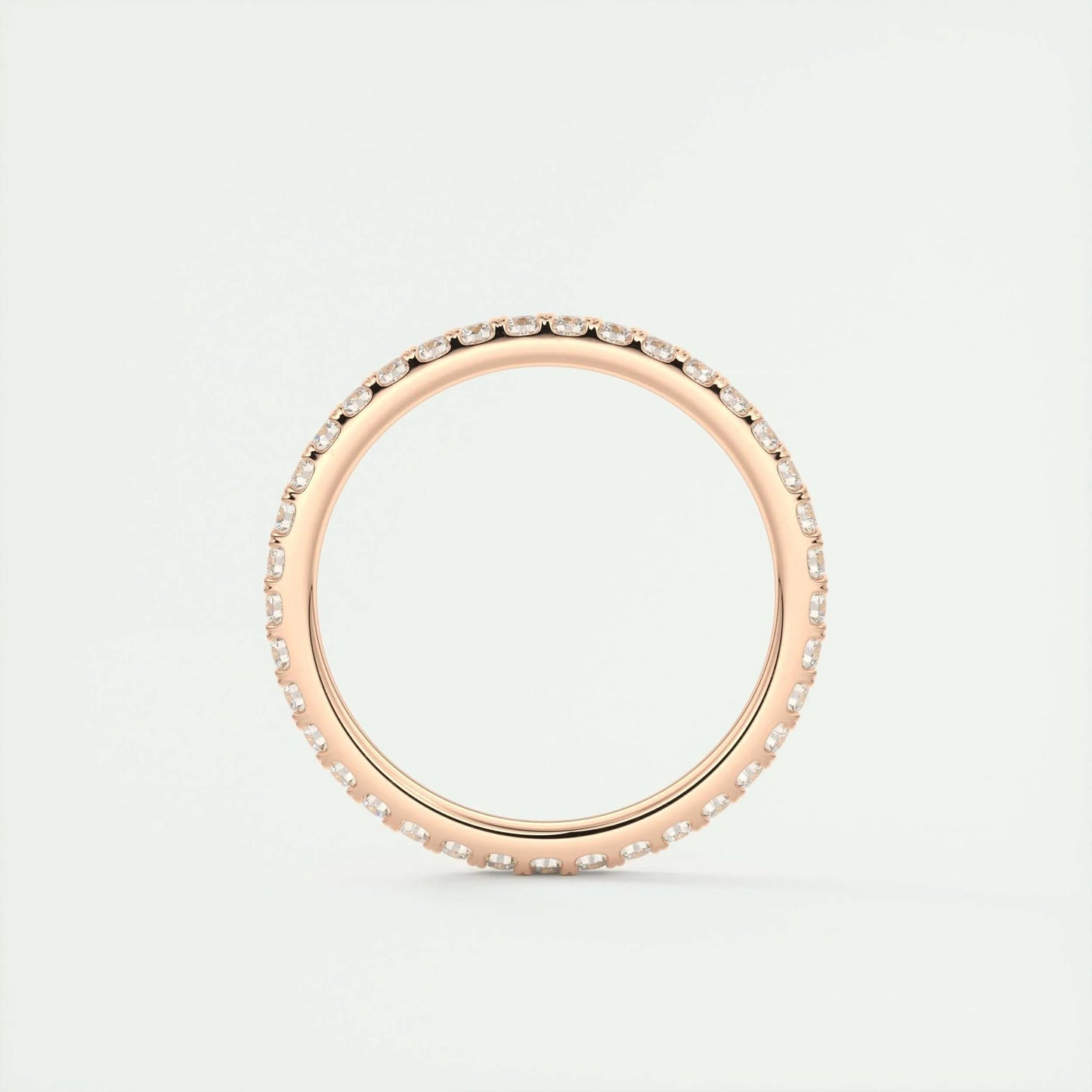 Full Eternity Wedding Band Featuring 0.74 TCW Round Moissanite 15