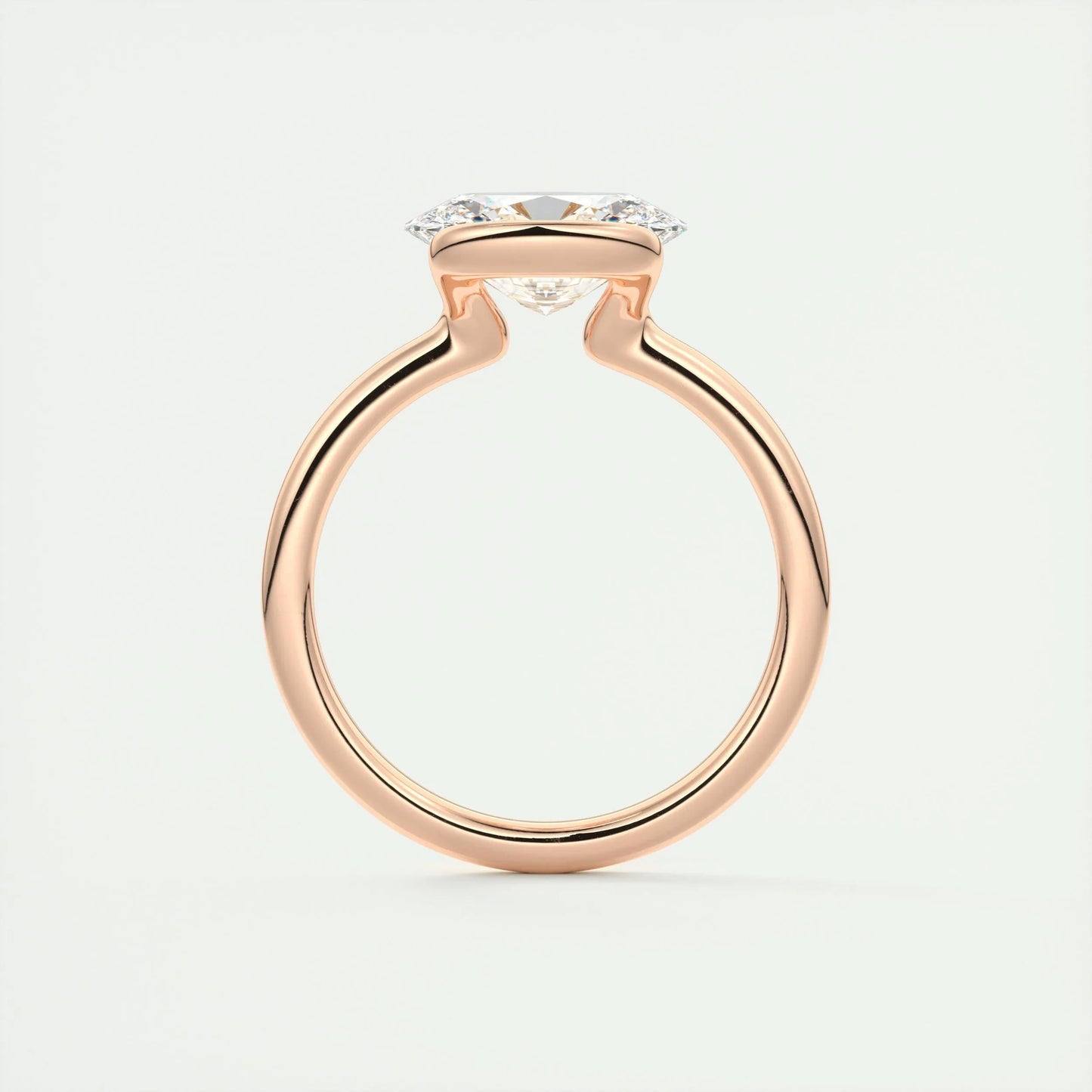 Solitaire Engagement Ring Featuring 1.91 CT Oval Moissanite 21