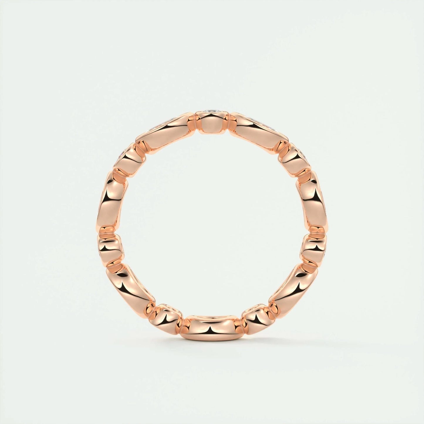 Eternity Wedding Band Featuring 0.98 TCW Marquise Round Moissanite 15