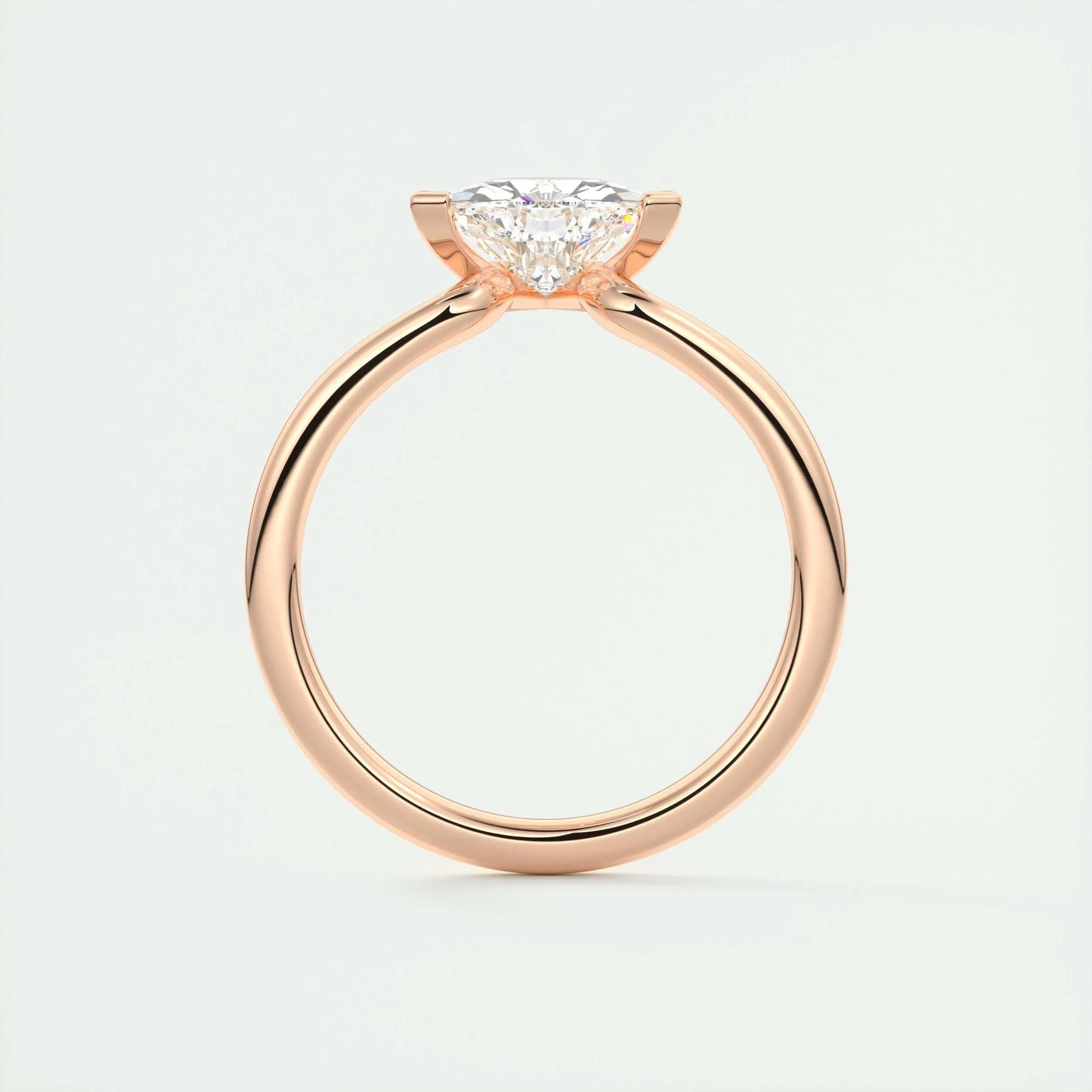 Solitaire Bezel Engagement Ring Featuring 1.44 CT Trillion Moissanite 21