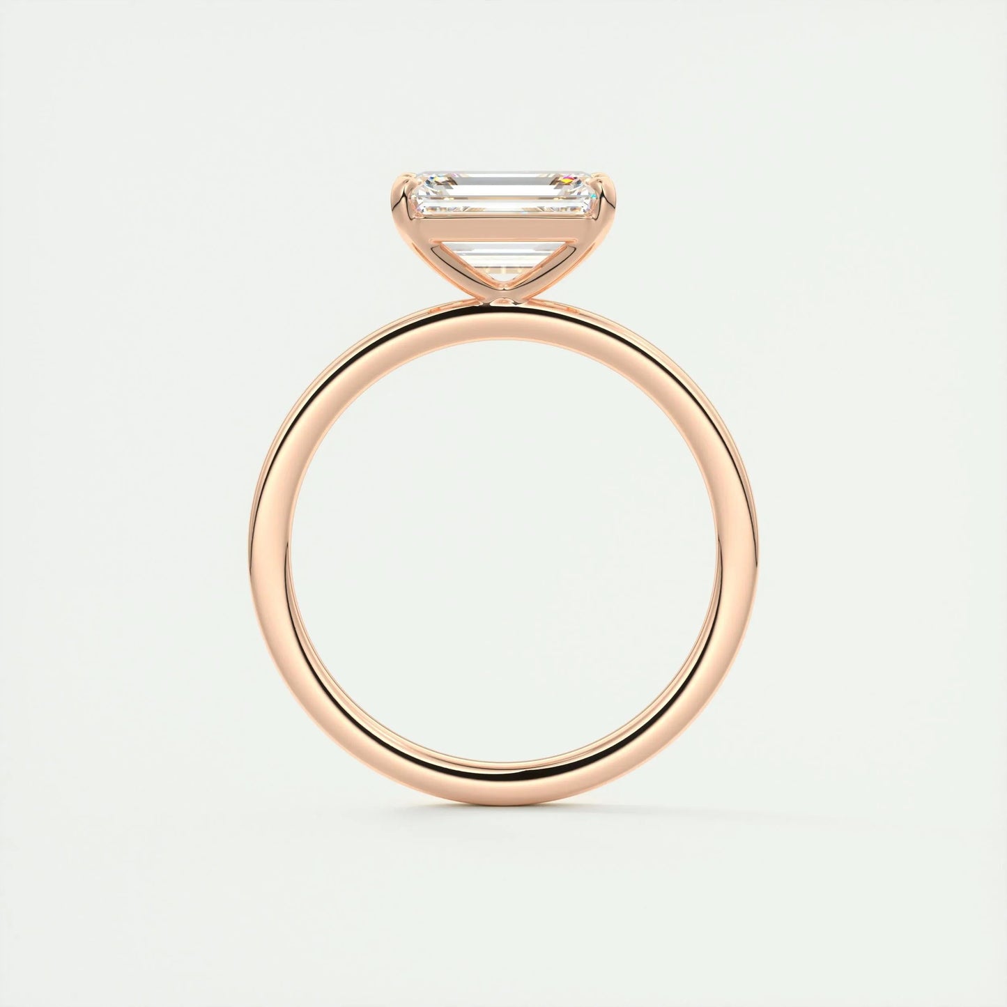 Solitaire Engagement Ring Featuring 1.91 CT Emerald Moissanite 22