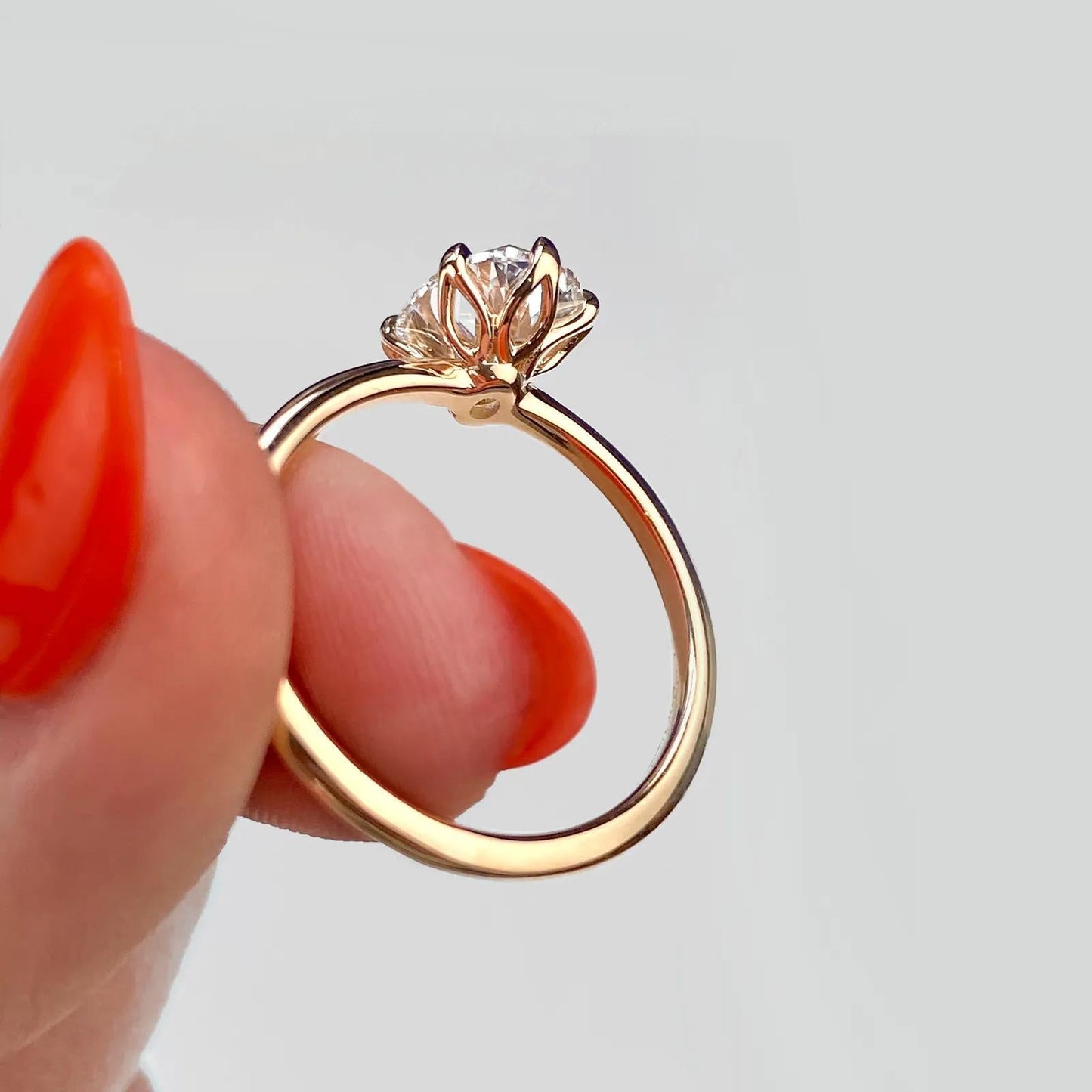 Solitaire Engagement Ring Featuring 1.91 CT Oval Moissanite 24