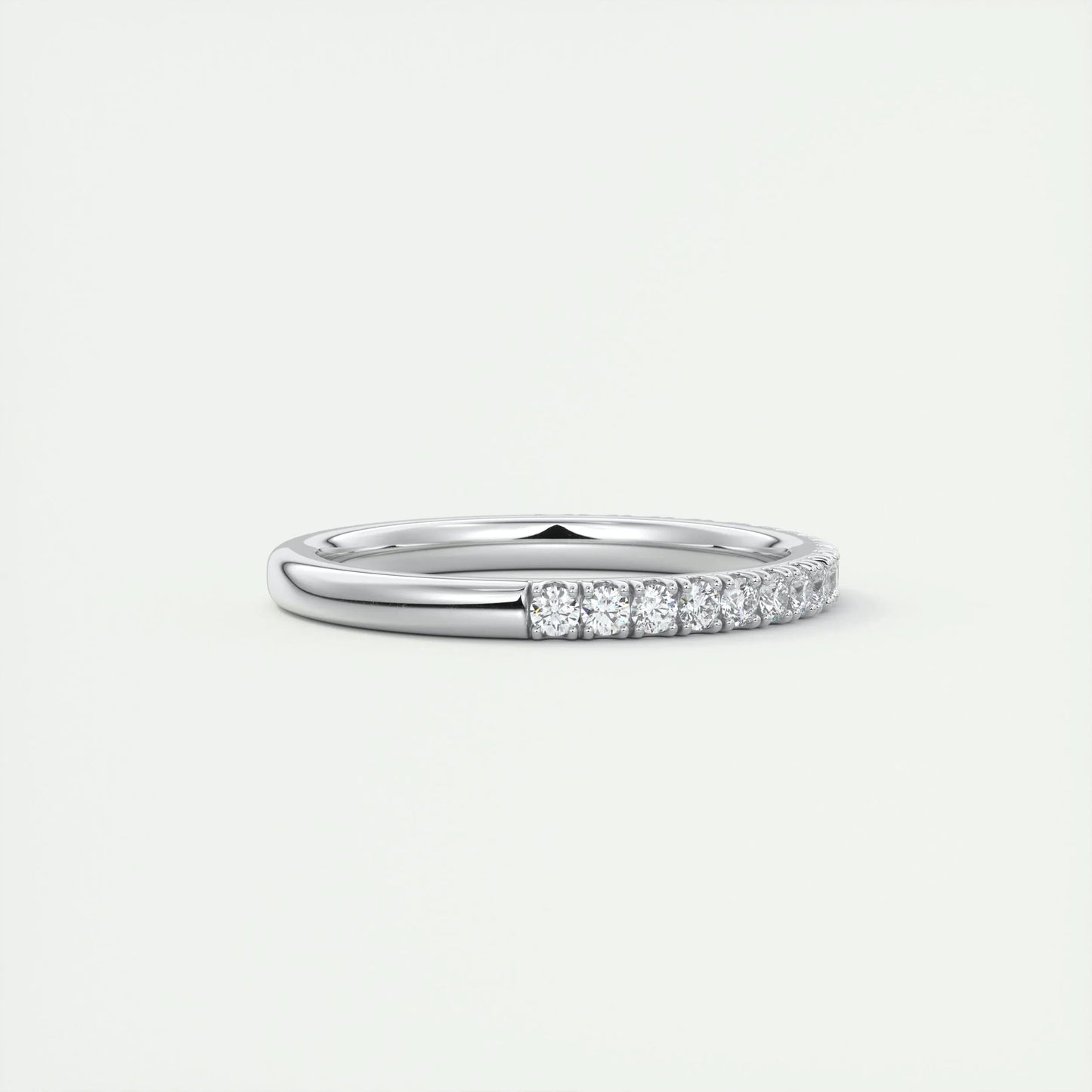 Half Eternity Wedding Band Featuring 0.38 TCW Round Moissanite 21