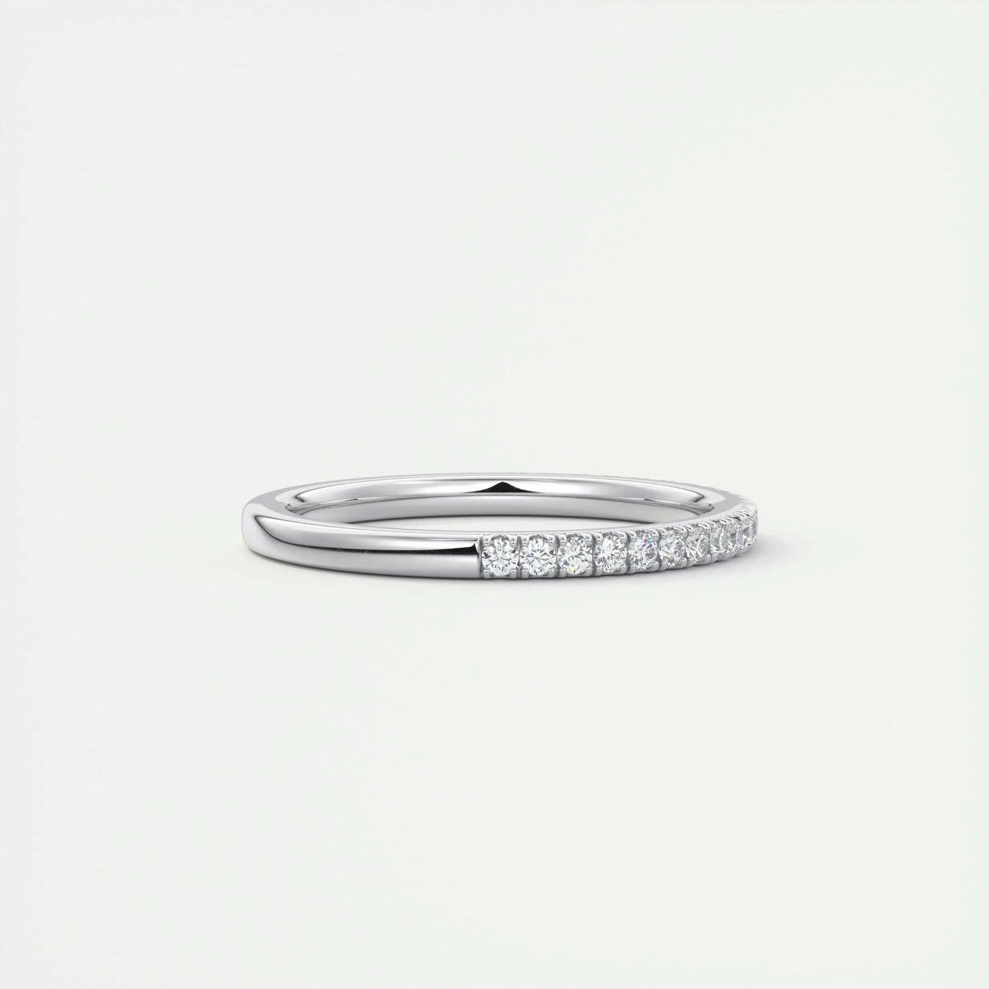 Full Eternity Wedding Band Featuring 0.18 TCW Round Moissanite 21