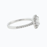 Cushion Halo & Pave Lab Grown Diamond Engagement Ring