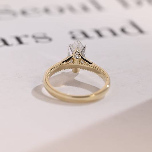 Marquise Solitaire Lab Grown Diamond Engagement Ring