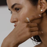 Five Stone Wedding Band Featuring 1.65 TCW Oval Moissanite 1