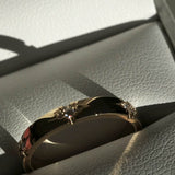 Flush Setting Wedding Band Featuring 0.15 TCW Round Moissanite 5