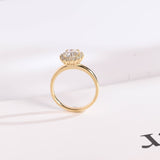 Stunning 1.0 - 2.0 CT Oval Moissanite Engagement Ring with Halo Design 8