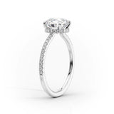 Hidden Halo Engagement Ring Featuring 3.0 CT Oval Moissanite 2