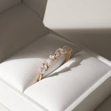 Half Eternity Wedding Band Featuring 1.0 TCW Pear Moissanite 1