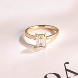 Stunning 1.0 - 2.0 CT Emerald Moissanite Engagement Ring with Solitaire Design 1