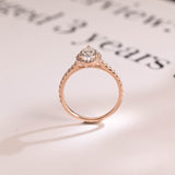 Stunning 1.0 - 2.0 CT Pear Moissanite Engagement Ring with Pave & Halo Design 8