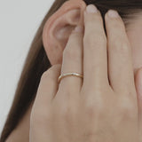 Flush Setting Wedding Band Featuring 0.08 TCW Round Moissanite 4