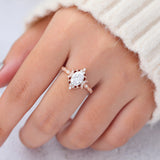 Oval Vintage Art Deco Lab-Grown Diamond Engagement Ring