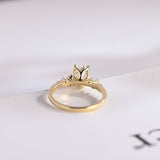 Stunning 1.0 - 2.0 CT Oval Moissanite Engagement Ring with Cluster Design 3