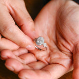 Stunning 1.0 - 2.0 CT Oval Moissanite Engagement Ring with Cluster Design 6
