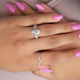 Hidden Halo Engagement Ring Featuring 3.0 CT Oval Moissanite 3