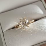Solitaire Engagement Ring Featuring 1.5 CT Oval Moissanite 1