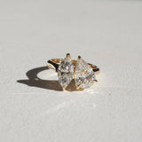 1.5 CT Pear & Marquise Moissanite Two Stone Engagement Ring - farrellouise