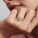 Bezel Setting Engagement Ring Featuring 1.5 CT Oval Moissanite 1