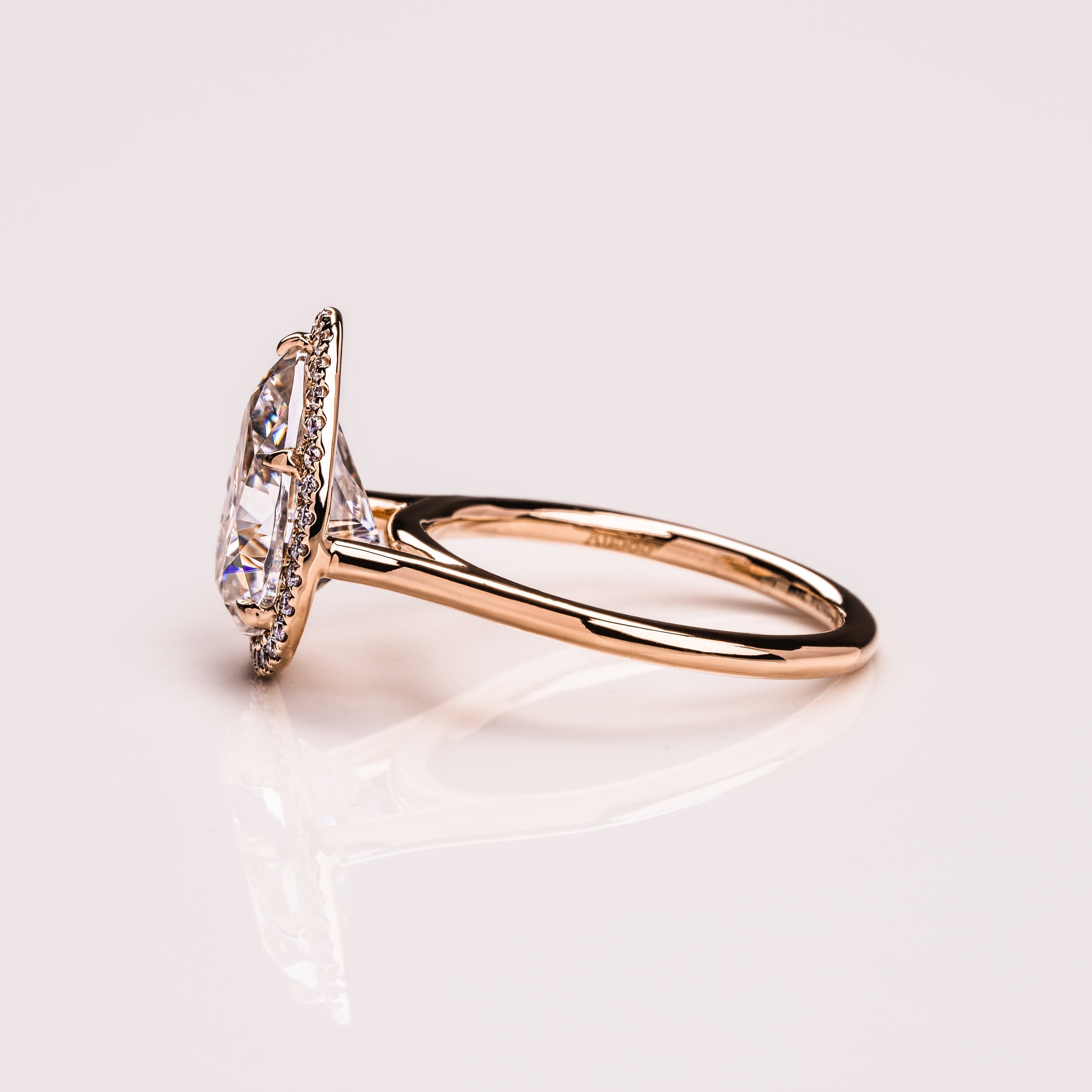 Pear Halo Lab Grown Diamond Engagement Ring