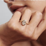 Bezel Setting Engagement Ring Featuring 1.5 CT Oval Moissanite 3