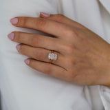 Radiant Hidden Halo Lab Grown Diamond Engagement Ring