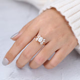 Oval Cluster Lab-Grown Diamond Engagement Ring