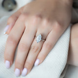 Hidden Halo Engagement Ring Featuring 3.0 CT Marquise Moissanite 3