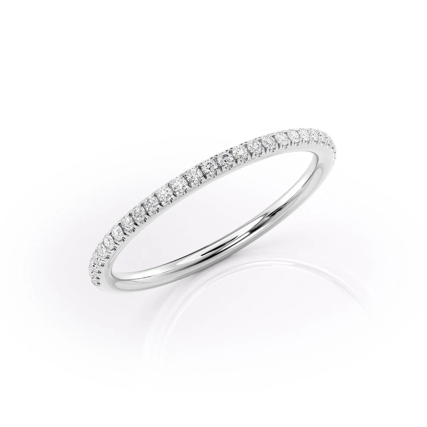 Full Eternity Wedding Band Featuring 0.15 TCW Round Moissanite 4