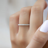 Full Eternity Wedding Band Featuring 0.15 TCW Round Moissanite 5