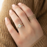 Full Eternity Wedding Band Featuring 0.15 TCW Round Moissanite 7