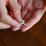 Stunning 1.0 - 2.0 CT Oval Moissanite Engagement Ring with Pave & Hidden Halo Design 2