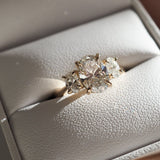 1.0 CT Oval Moissanite Three Stone Style Engagement Ring - farrellouise