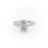 Hidden Halo Engagement Ring Featuring 2.50 CT Oval Moissanite 1