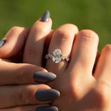 Hidden Halo Engagement Ring Featuring 2.50 CT Oval Moissanite 3