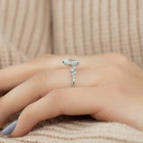 Cluster Engagement Ring Featuring 1.0 CT Pear Moissanite 4